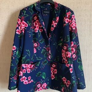 Eloquii floral crepe blazer